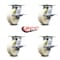 Service Caster 6 Inch Heavy Duty Nylon Caster Set with Roller Bearings and Brakes SCC SCC-35S620-NYR-SLB-4 - alternate 2